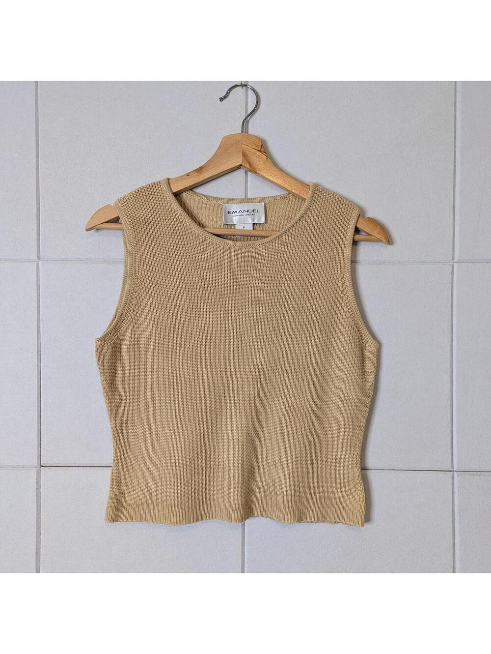 Vintage Emanuel Ungaro 100% silk knit shell tank top